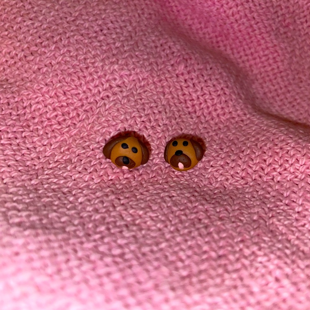 Cute Puppy  Clay Earrings!